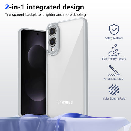 Kapa Hawkeye Clear Slim Tough Back Cover for Samsung Galaxy S25 Edge | Camera Lens Protector Anti Yellow Shockproof Clear Hybrid Case Cover (Grey)