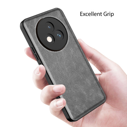 Kapa Tux Leather Back Cover for Realme P3 PRO 5G | Slim Shockproof Camera Protection Bumper Case (Grey)