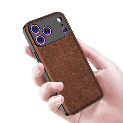 Kapa Tux Leather Back Cover for Apple iPhone 17 Pro Max | Slim Shockproof Camera Protection Bumper Case (Brown)