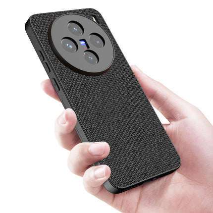 Kapa Soft Full Fabric Protective Back Case Cover for Vivo X200 (5G) | Shockproof Slim Hard Anti Slip Back Case (Black) - Mobizang