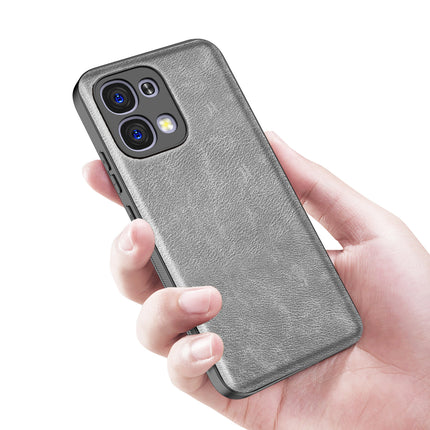 Kapa Tux Leather Back Cover for Oppo F31 5G | Slim Shockproof Camera Protection Bumper Case (Grey) - Mobizang