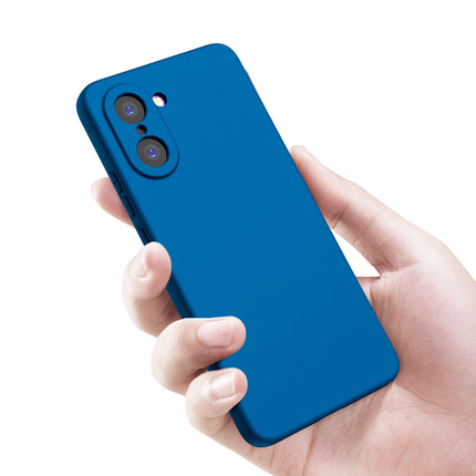 Kapa Matte Protective Lens Flexible Back Cover for OnePlus Nord CE 5 | Slim Silicone with Soft Lining Shockproof Full Body Bumper Case (Blue)