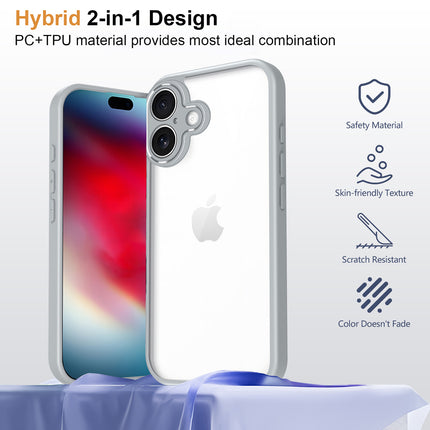 Kapa Hawkeye Clear Slim Tough Back Cover for Apple iPhone 17 | Camera Lens Protector Anti Yellow Shockproof Clear Hybrid Case Cover (Grey)