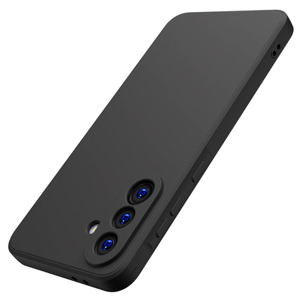 Kapa Matte Protective Lens Flexible Back Cover for Samsung Galaxy A16 | Slim Silicone with Soft Lining Shockproof Full Body Bumper Case (Black) - Mobizang
