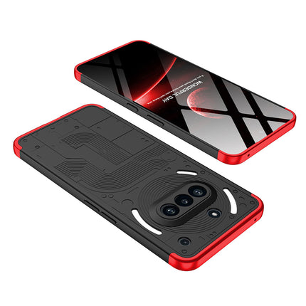 Kapa Double Dip Full 360 Protection Back Case Cover for Nothing Phone 3A 5G (Red,Black)