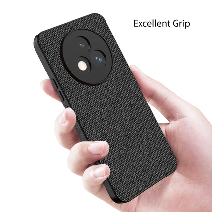 Kapa Soft Full Fabric Protective Back Case Cover for Realme P3 PRO 5G | Shockproof Slim Hard Anti Slip Back Case (Black)