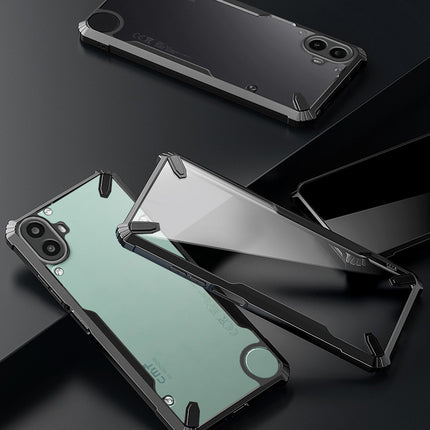 Kapa Bull Clear Back Cover for Nothing CMF Phone 1 | [Military Grade Protection] Shock Proof Slim Hybrid Bumper Case (Black)