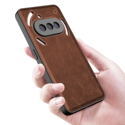 Kapa Tux Leather Back Cover for Nothing Phone 3A 5G | Slim Shockproof Camera Protection Bumper Case (Brown)