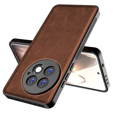 Kapa Tux Leather Back Cover for OnePlus 13 | Slim Shockproof Camera Protection Bumper Case (Brown)
