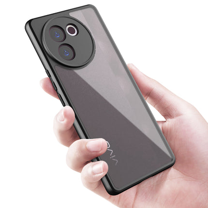 Kapa Hawkeye Clear Back Cover for Vivo V30E (5G) | Camera Lens Protector Shockproof Slim Clear Case Cover (Black)