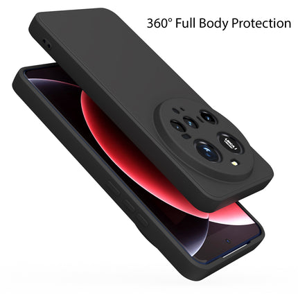 Kapa Matte Protective Lens Flexible Back Cover for Xiaomi 15 Ultra | Slim Silicone with Soft Lining Shockproof Full Body Bumper Case (Black)