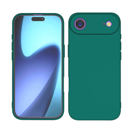 Kapa Matte Protective Lens Flexible Back Cover for Apple iPhone 17 Air | Slim Silicone with Soft Lining Shockproof Full Body Bumper Case (Green)