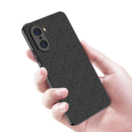 Kapa Soft Full Fabric Protective Back Case Cover for OnePlus Nord CE 5 | Shockproof Slim Hard Anti Slip Back Case (Black) - Mobizang