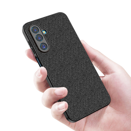 Kapa Soft Full Fabric Protective Back Case Cover for Samsung Galaxy M36 / F36 5G | Shockproof Slim Hard Anti Slip Back Case (Black)