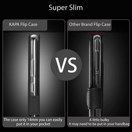 Kapa Noble Slim Magnetic Leather Flip Case Cover for Realme 15 5G | Card Holder Stand Flip Wallet Case (Black)