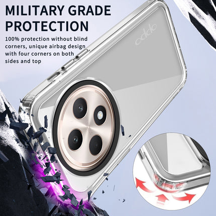 Kapa Warrior Acrylic Clear Back Cover For Oppo F27 Pro / Oppo F27 Pro Plus | Slim Shockproof [Military Grade Protection] Hybrid Bumper Case (Clear Sides)