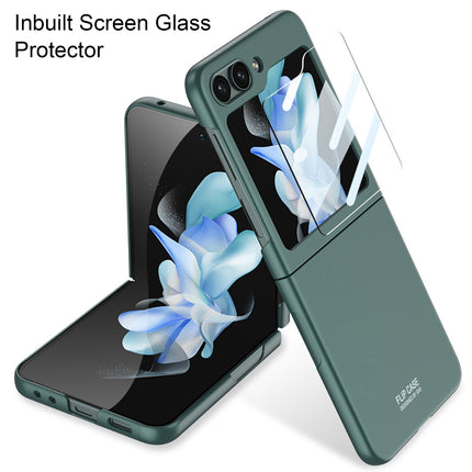 Kapa Ultra Thin Back Case for Samsung Galaxy Flip6 / Z Flip 6 | With [Inbuilt Glass]  Full Body Protection Hard Back Cover (Green)