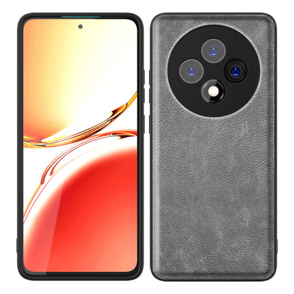 Kapa Tux Leather Back Cover for Oppo F27 (5G) | Slim Shockproof Camera Protection Bumper Case (Grey)