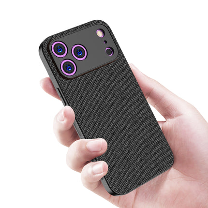 Kapa Soft Full Fabric Protective Back Case Cover for Apple iPhone 17 Pro | Shockproof Slim Hard Anti Slip Back Case (Black)