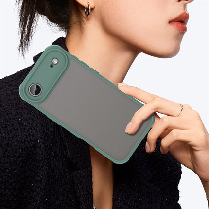 Kapa Shield Frosted Acrylic Back Cover for Apple iPhone 17 Air| Hard Slim Inbuilt Camera Lens Cover Protection Shock Proof Case (Green Sides)