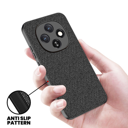 Kapa Soft Full Fabric Protective Back Case Cover for Oppo F31 Pro 5G | Shockproof Slim Hard Anti Slip Back Case (Black) - Mobizang