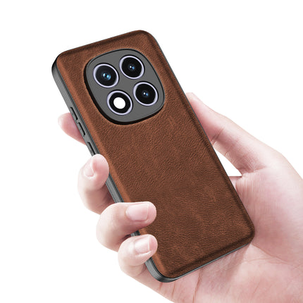 Kapa Tux Leather Back Cover for Redmi Note 15 Pro 5G | Slim Shockproof Camera Protection Bumper Case (Brown) - Mobizang