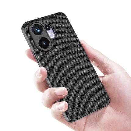 Kapa Soft Full Fabric Protective Back Case Cover for Vivo V60 / V60e / Vivo T4 Pro 5G | Shockproof Slim Hard Anti Slip Back Case (Black)