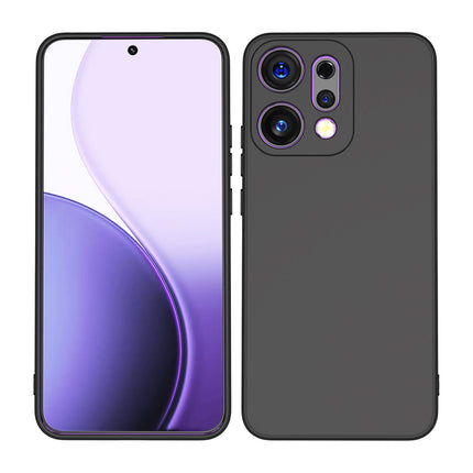 Kapa Matte Protective Lens Flexible Back Cover for Oppo Reno 14 Pro 5G | Slim Silicone with Soft Lining Shockproof Full Body Bumper Case (Black)