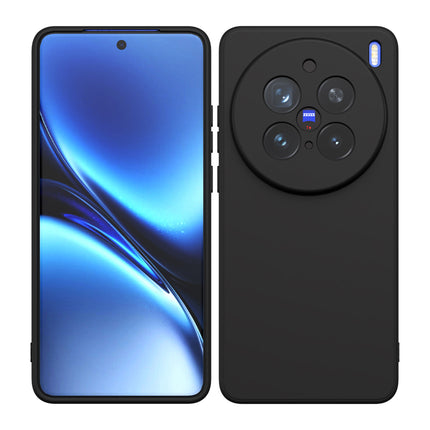 Kapa Matte Protective Lens Flexible Back Cover for Vivo X200 Pro (5G) | Slim Silicone with Soft Lining Shockproof Full Body Bumper Case (Black)