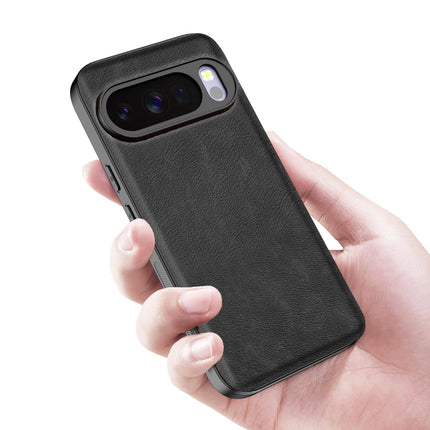 Kapa Tux Leather Back Cover for Google Pixel 10 PRO | Slim Shockproof Camera Protection Bumper Case (Black)