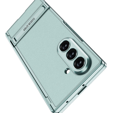 Kapa Leather Case with Stand and Hinge Protection Back Cover for Samsung Galaxy Z Fold7 / Fold 7 | Ultra Thin Full Body Protection Hard Cover (Mint Green)