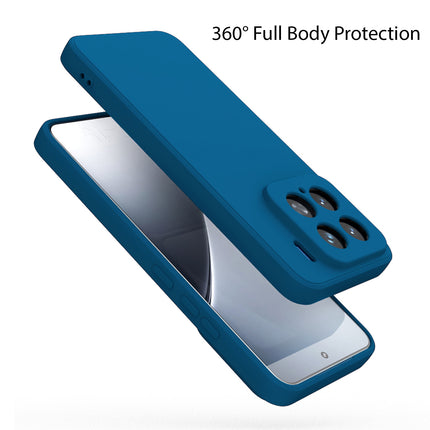 Kapa Matte Protective Lens Flexible Back Cover for Xiaomi 15 5G | Slim Silicone with Soft Lining Shockproof Full Body Bumper Case (Blue)