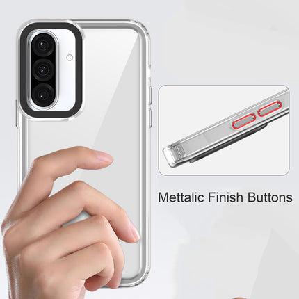 Kapa Warrior Acrylic Clear Back Cover For Samsung Galaxy A36 | Slim Shockproof [Military Grade Protection] Hybrid Bumper Case (Clear Sides) - Mobizang