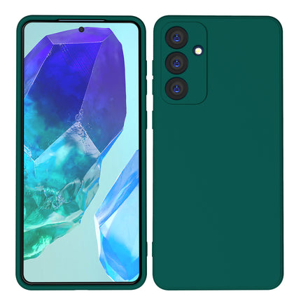 Kapa Matte Protective Lens Flexible Back Cover for Samsung Galaxy M55 / F55 | Slim Silicone with Soft Lining Shockproof Full Body Bumper Case (Green)