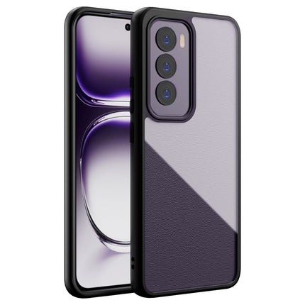 Kapa Hawkeye Clear Back Cover for Oppo Reno 12 (5G) | Camera Lens Protector Shockproof Slim Clear Case Cover (Black)