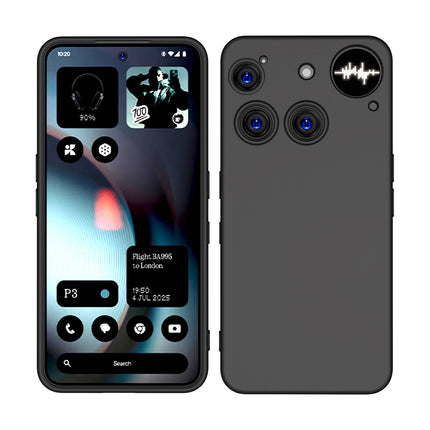 Kapa Matte Protective Lens Flexible Back Cover for Nothing Phone 3 5G | Slim Silicone with Soft Lining Shockproof Full Body Bumper Case (Black)
