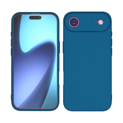 Kapa Matte Protective Lens Flexible Back Cover for Apple iPhone 17 Air | Slim Silicone with Soft Lining Shockproof Full Body Bumper Case (Blue)