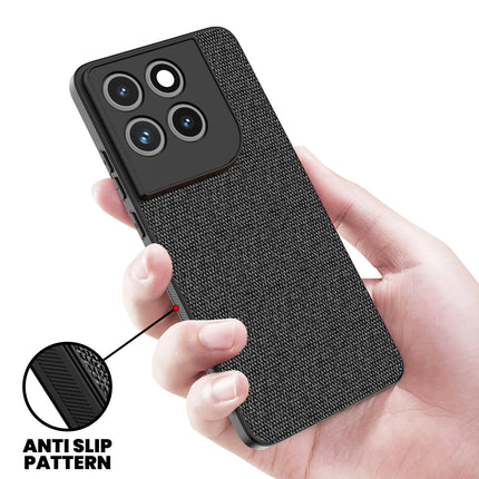 Kapa Soft Full Fabric Protective Back Case Cover for Moto Edge 70 | Shockproof Slim Hard Anti Slip Back Case (Black)