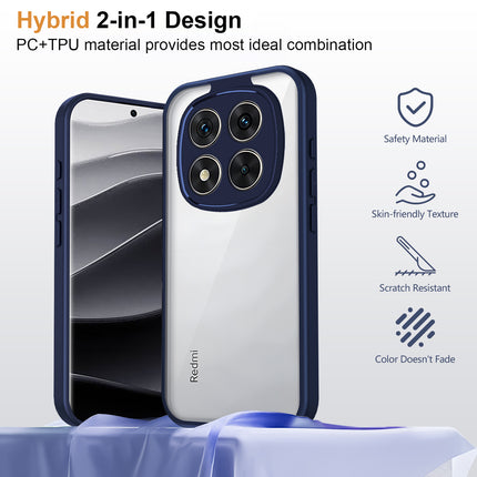 Kapa Hawkeye Clear Slim Tough Back Cover for Redmi Note 15 Pro 5G | Camera Lens Protector Anti Yellow Shockproof Clear Hybrid Case Cover (Blue)