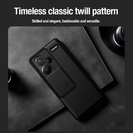 KAPA Camshield Back Cover for Redmi Note 13 Pro Plus (5G) | Inbuilt Slider Shockproof Lens Protection Case (Black)