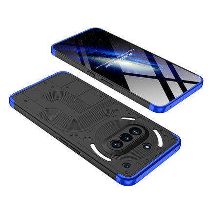 Kapa Double Dip Full 360 Protection Back Case Cover for Nothing Phone 3A 5G (Black,Blue) - Mobizang
