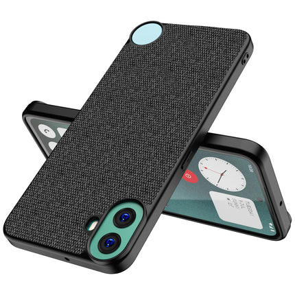 Kapa Soft Full Fabric Protective Back Case Cover for Nothing CMF Phone 1 | Shockproof Slim Hard Anti Slip Back Case (Black)