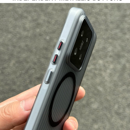 Kapa Wave Magnetic Frosted Grip Back Cover for Xiaomi 15 | [MagSafe Compatible] Wireless charging, Slim, Metal Buttons Matte Finish Back Case (Grey)