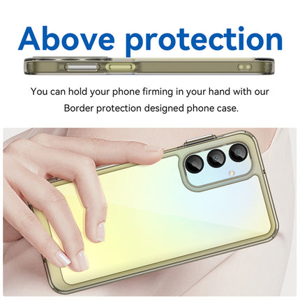 Kapa Unicorn Acrylic Clear Back Cover For Samsung Galaxy A16 | Slim Shockproof [Military Grade Protection] Hybrid Bumper Case (Grey Sides)