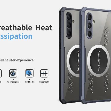 Kapa Magnetic Heat Dissipation Gaming Back Cover For Samsung Galaxy A34 | Slim Shockproof Bumper Case (Black)
