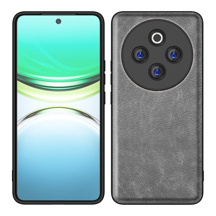 Kapa Tux Leather Back Cover for Iqoo Z10 5G / Vivo T4 5G | Slim Shockproof Camera Protection Bumper Case (Grey)