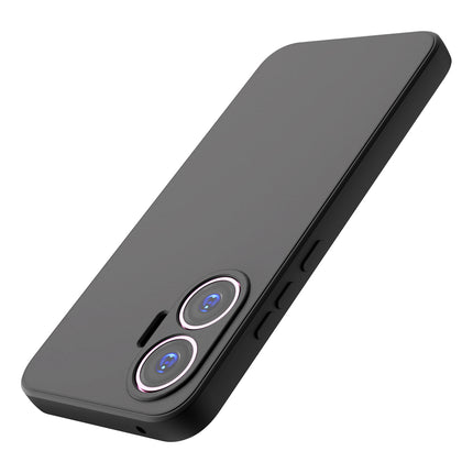 Kapa Matte Protective Lens Flexible Back Cover for Poco F7 5G | Slim Silicone with Soft Lining Shockproof Full Body Bumper Case (Black)