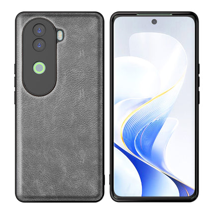 Kapa Tux Leather Back Cover for Vivo V40E / iQOO Z9S | Slim Shockproof Camera Protection Bumper Case (Grey)