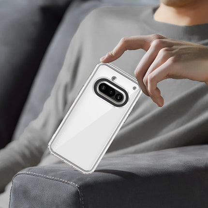 Kapa Warrior Acrylic Clear Back Cover For Nothing Phone 3A 5G | Slim Shockproof [Military Grade Protection] Hybrid Bumper Case (Clear Sides)