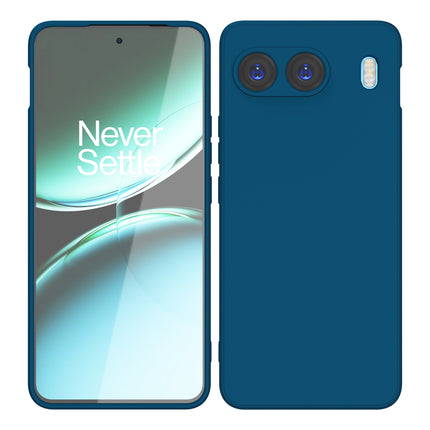 Kapa Matte Protective Lens Flexible Back Cover for OnePlus Nord 4 | Slim Silicone with Soft Lining Shockproof Full Body Bumper Case (Blue)